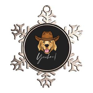 Funny Golden Retriever, Golden Retriever, Dog Lover, Dog Metallic Star Ornament