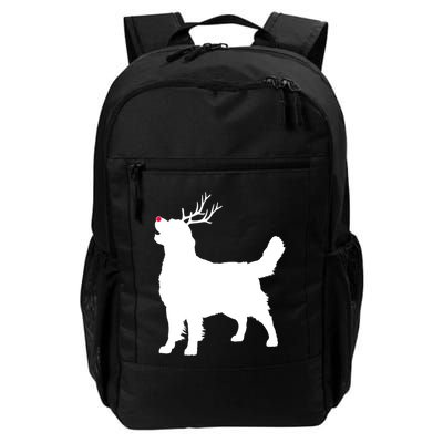 Funny Golden Retriever Dog Christmas Reindeer Antlers Xmas Meaningful Gift Backpack