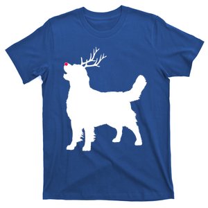 Funny Golden Retriever Dog Christmas Reindeer Antlers Xmas Meaningful Gift T-Shirt