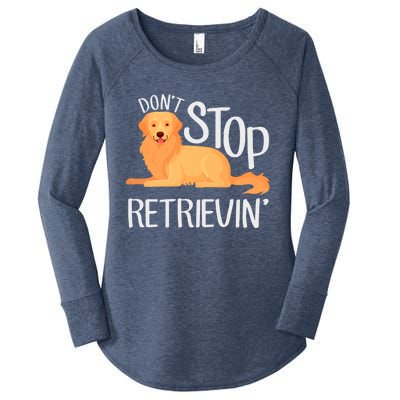 Funny Golden Retriever Dog Lover Dont Stop Retrievin Cute Gift Women's Perfect Tri Tunic Long Sleeve Shirt