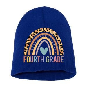 Fourth Grade Rainbow Teacher Team 4th Grade Squad Short Acrylic Beanie