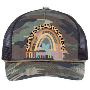 Fourth Grade Rainbow Teacher Team 4th Grade Squad Retro Rope Trucker Hat Cap