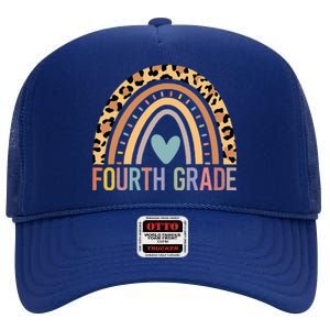 Fourth Grade Rainbow Teacher Team 4th Grade Squad High Crown Mesh Back Trucker Hat