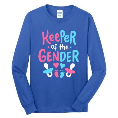 Funny Gender Reveal Keeper Of The Gender Tall Long Sleeve T-Shirt