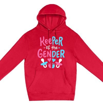 Funny Gender Reveal Keeper Of The Gender Premium Pullover Hoodie