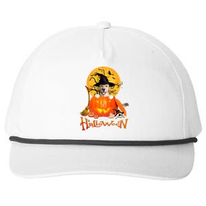 Funny Golden Retriever Dog Spooky Halloween Snapback Five-Panel Rope Hat