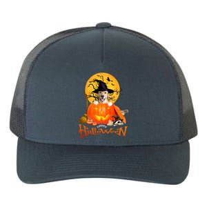 Funny Golden Retriever Dog Spooky Halloween Yupoong Adult 5-Panel Trucker Hat