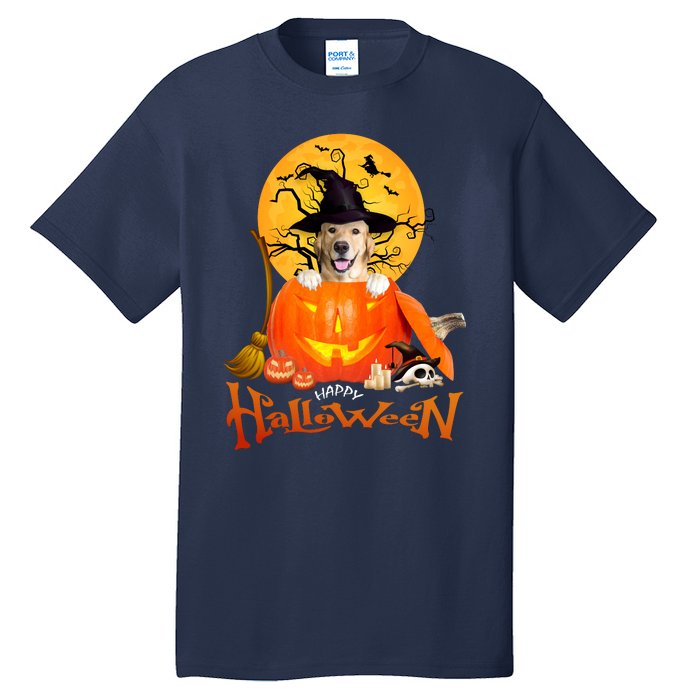 Funny Golden Retriever Dog Spooky Halloween Tall T-Shirt