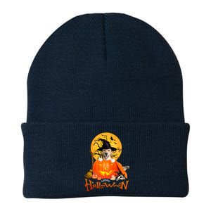 Funny Golden Retriever Dog Spooky Halloween Knit Cap Winter Beanie