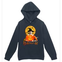 Funny Golden Retriever Dog Spooky Halloween Urban Pullover Hoodie