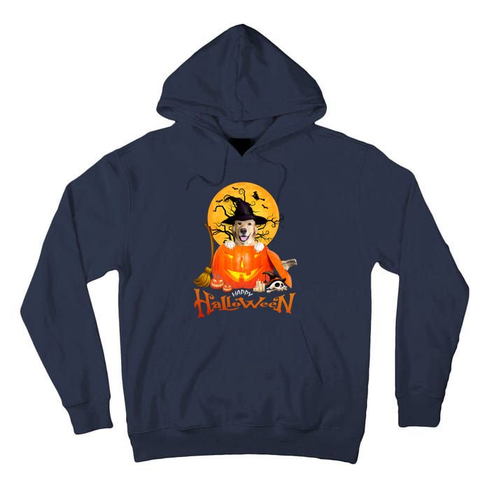 Funny Golden Retriever Dog Spooky Halloween Tall Hoodie