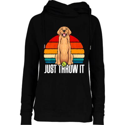 Funny Golden Retriever Owner Dog Lover Golden Retriever Womens Funnel Neck Pullover Hood