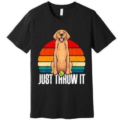 Funny Golden Retriever Owner Dog Lover Golden Retriever Premium T-Shirt