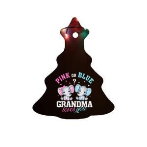 Funny Gender Reveal For Grandma Elephant Baby Ceramic Tree Ornament