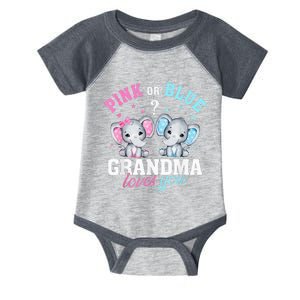 Funny Gender Reveal For Grandma Elephant Baby Infant Baby Jersey Bodysuit