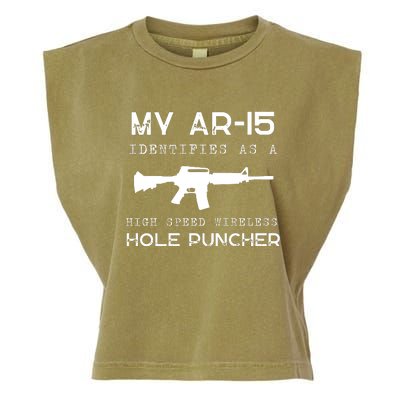 Funny Gun Righs Second Amendment My AR 15 Garment-Dyed Women's Muscle Tee