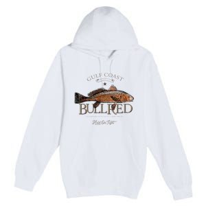 Fishing Gulf Red Drum Redfish Bull Red Premium Pullover Hoodie