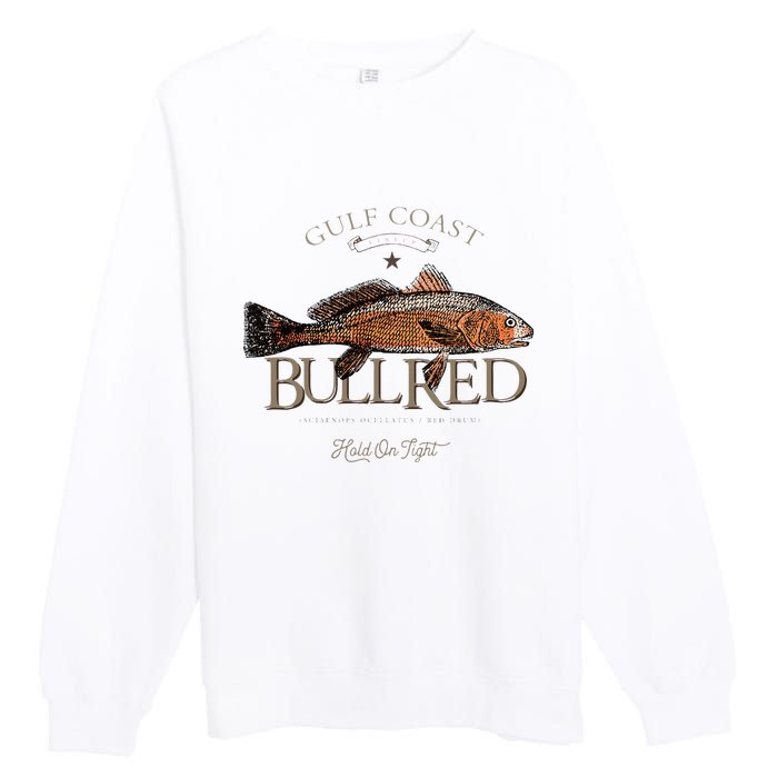 Fishing Gulf Red Drum Redfish Bull Red Premium Crewneck Sweatshirt