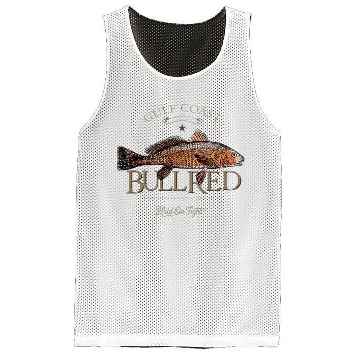 Fishing Gulf Red Drum Redfish Bull Red Mesh Reversible Basketball Jersey Tank