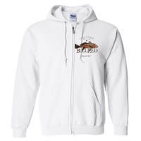 Fishing Gulf Red Drum Redfish Bull Red Full Zip Hoodie