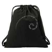 Fibonacci Golden Ratio Spiral Design For Geometry Lovers Drawstring Bag