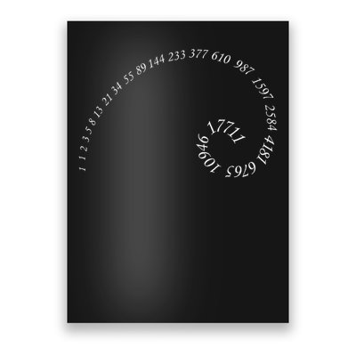 Fibonacci Golden Ratio Spiral Design For Geometry Lovers Poster