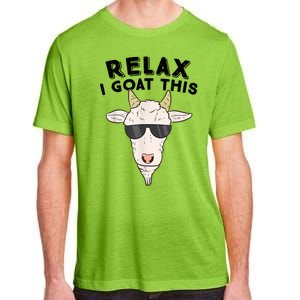 Funny Goat Relax I Goat This Funny Goat Lover Adult ChromaSoft Performance T-Shirt