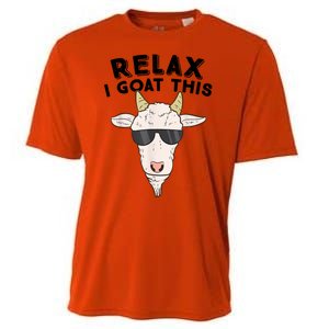 Funny Goat Relax I Goat This Funny Goat Lover Cooling Performance Crew T-Shirt