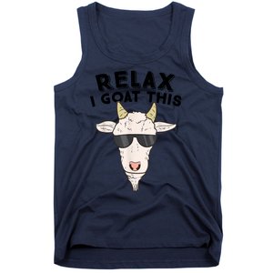 Funny Goat Relax I Goat This Funny Goat Lover Tank Top