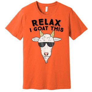 Funny Goat Relax I Goat This Funny Goat Lover Premium T-Shirt