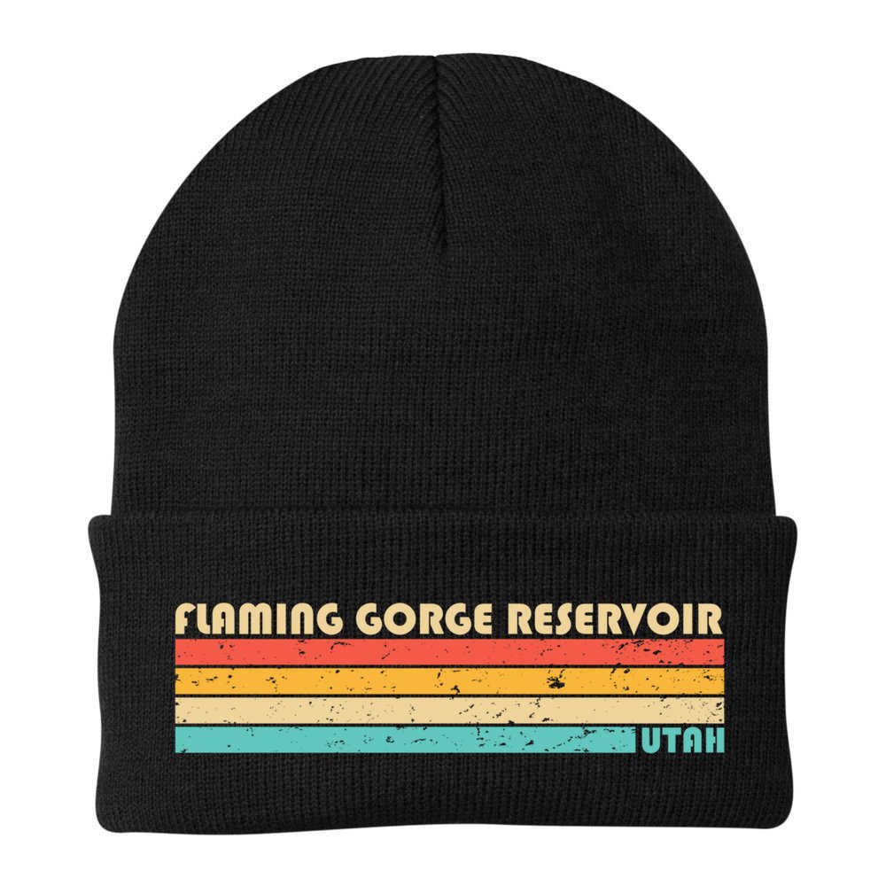 Flaming Gorge Reservoir Utah Funny Fishing Camping Summer Meaningful Gift Beanie