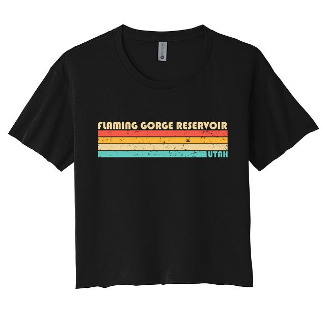 Flaming Gorge Reservoir Utah Funny Fishing Camping Summer Meaningful Gift Crop Top