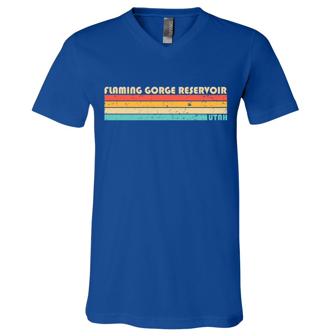 Flaming Gorge Reservoir Utah Funny Fishing Camping Summer Meaningful Gift V-Neck T-Shirt