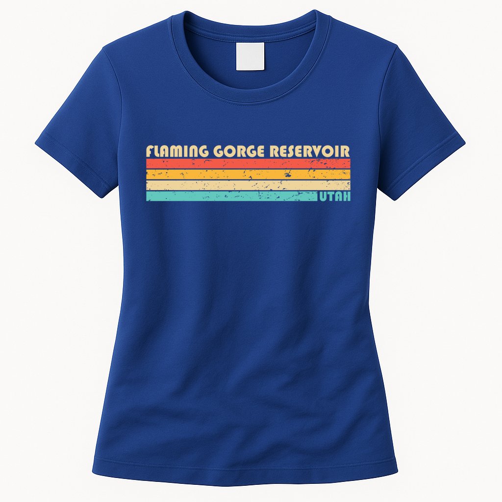 Flaming Gorge Reservoir Utah Funny Fishing Camping Summer Meaningful Gift Womens T-Shirt