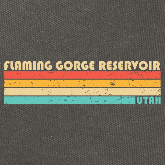 Flaming Gorge Reservoir Utah Funny Fishing Camping Summer Meaningful Gift Cotton Canvas Backpack