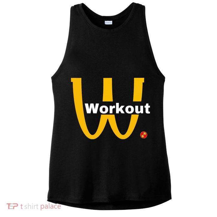 Fitness Gym Sarcastic Spoof Parody Logo Funny Workout Ladies PosiCharge Tri-Blend Wicking Tank