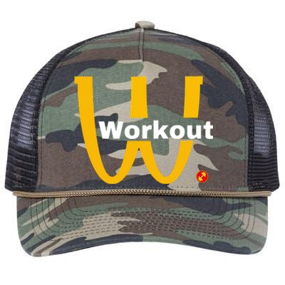 Fitness Gym Sarcastic Spoof Parody Logo Funny Workout Retro Rope Trucker Hat Cap