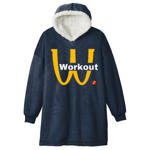 Fitness Gym Sarcastic Spoof Parody Logo Funny Workout Hooded Wearable Blanket