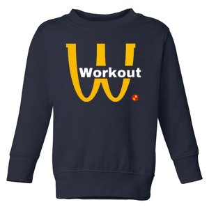 Fitness Gym Sarcastic Spoof Parody Logo Funny Workout Toddler Sweatshirt