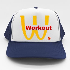 Fitness Gym Sarcastic Spoof Parody Logo Funny Workout Trucker Hat