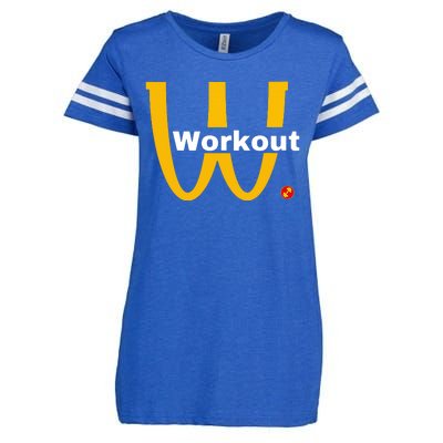 Fitness Gym Sarcastic Spoof Parody Logo Funny Workout Enza Ladies Jersey Football T-Shirt