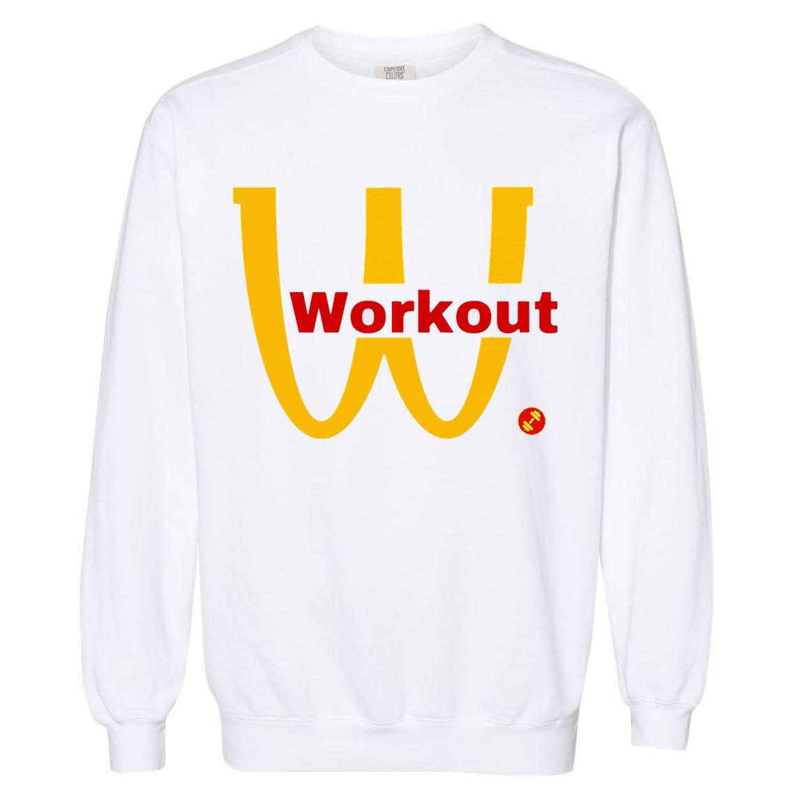 Fitness Gym Sarcastic Spoof Parody Logo Funny Workout Garment-Dyed Sweatshirt