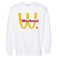 Fitness Gym Sarcastic Spoof Parody Logo Funny Workout Garment-Dyed Sweatshirt