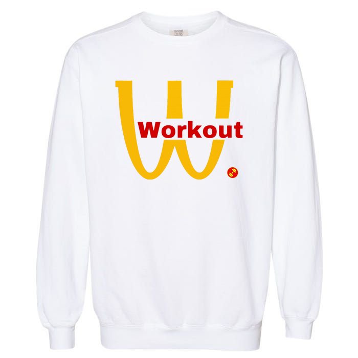 Fitness Gym Sarcastic Spoof Parody Logo Funny Workout Garment-Dyed Sweatshirt