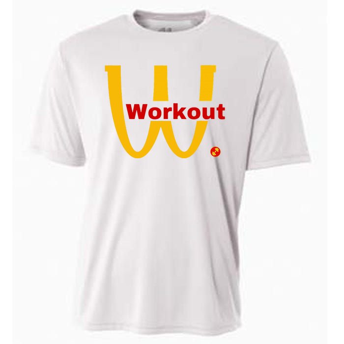 Fitness Gym Sarcastic Spoof Parody Logo Funny Workout Cooling Performance Crew T-Shirt