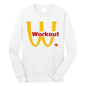 Fitness Gym Sarcastic Spoof Parody Logo Funny Workout Long Sleeve Shirt