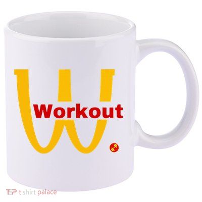 Fitness Gym Sarcastic Spoof Parody Logo Funny Workout 11oz C Handle Ceramic Mug