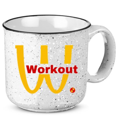 Fitness Gym Sarcastic Spoof Parody Logo Funny Workout 15oz Campfire Ceramic Mug