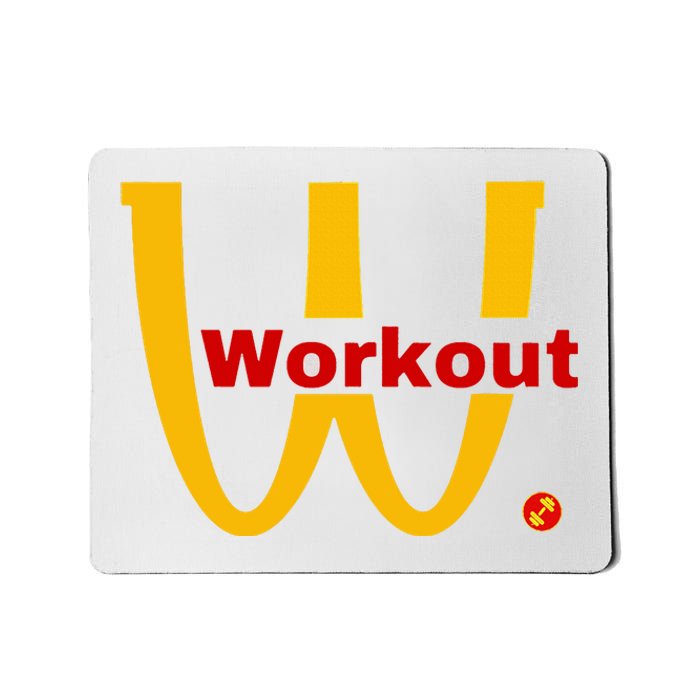 Fitness Gym Sarcastic Spoof Parody Logo Funny Workout Mousepad