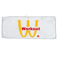 Fitness Gym Sarcastic Spoof Parody Logo Funny Workout Large Microfiber Waffle Golf Towel